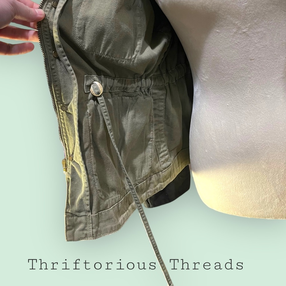 Current/Elliott The Lone Soldier Jacket w/ Ombre Coated Sleeves - Picture 8 of 14